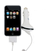 USB Car Charger and Data Cable White 12/24 volt Apple iPhone 3G 3GS, 4,  4S