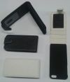 Leather Flip Case Apple iPhone 5/5S White,  with Credit Card Slots and License Window